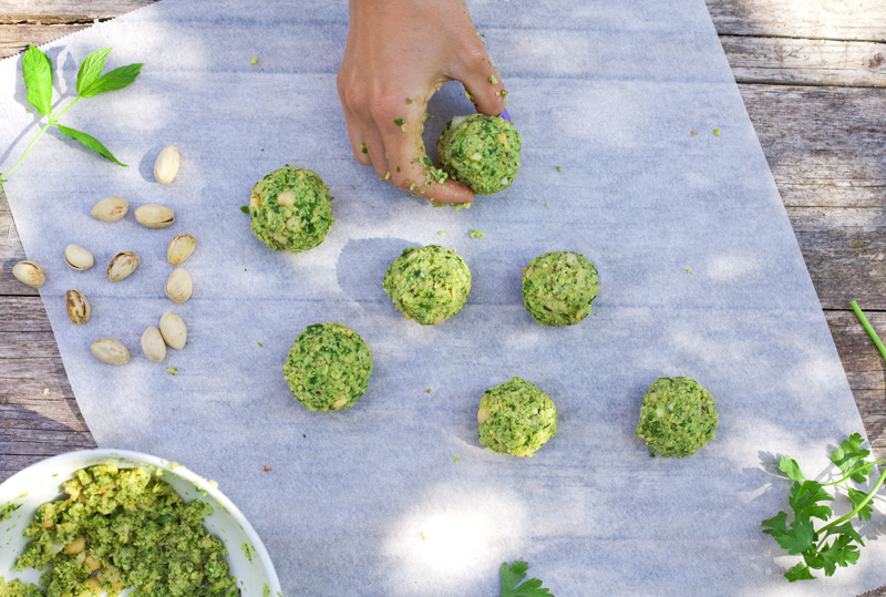 Herb & Pistachio Falafels