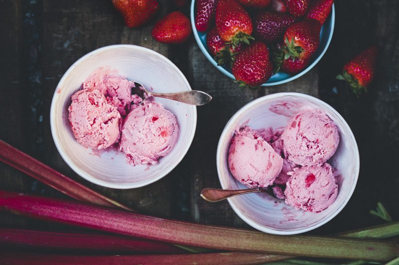 Rhubarb & Strawberry Frozen Yogurt