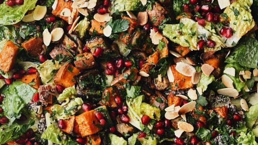 Sweet Potato, Aubergine & Tahini Salad